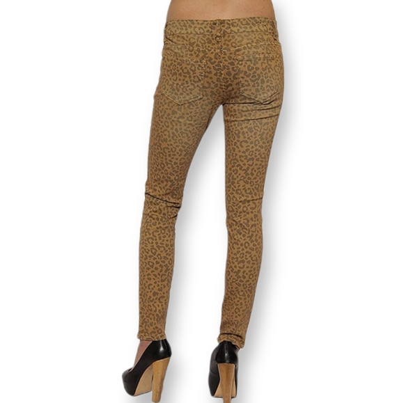 KLIQUE B. LEOPARD PRINT SKINNY JEAN 5 - Picture 2 of 9